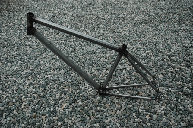 Main frame with TIG welding completed.