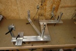 Rear Axle Holder Installed

The rear axle is centered over the rear edge of the horizontal slider. The distance from this edge to the rear edge of the main vertical rail is equal to the chain stay length.