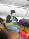 Blair and the blue glove
